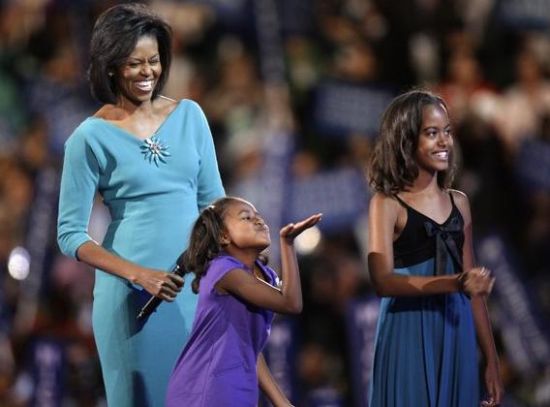 奥巴马的一双女儿Malia和Sasha