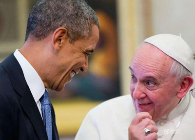 奥巴马与教皇