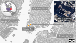 Location where a new Muslim Community Center is planned near New York’s ’Ground Zero’