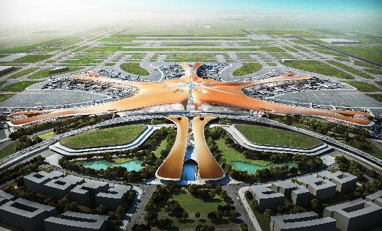 扎哈公布在北京世界最大机场的设计计划1.jpg