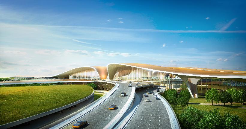 扎哈公布在北京世界最大机场的设计计划2.jpg