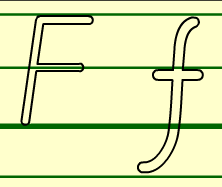 字母f的书写格式图片