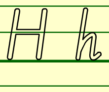 字母H的书写格式图片