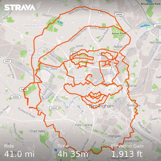 骑9个小时的自行车，在GPS app上画个驯鹿