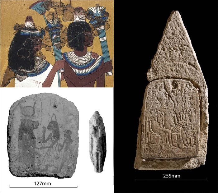 原来，古埃及艺术中奇怪的头锥实际上是真正的帽子