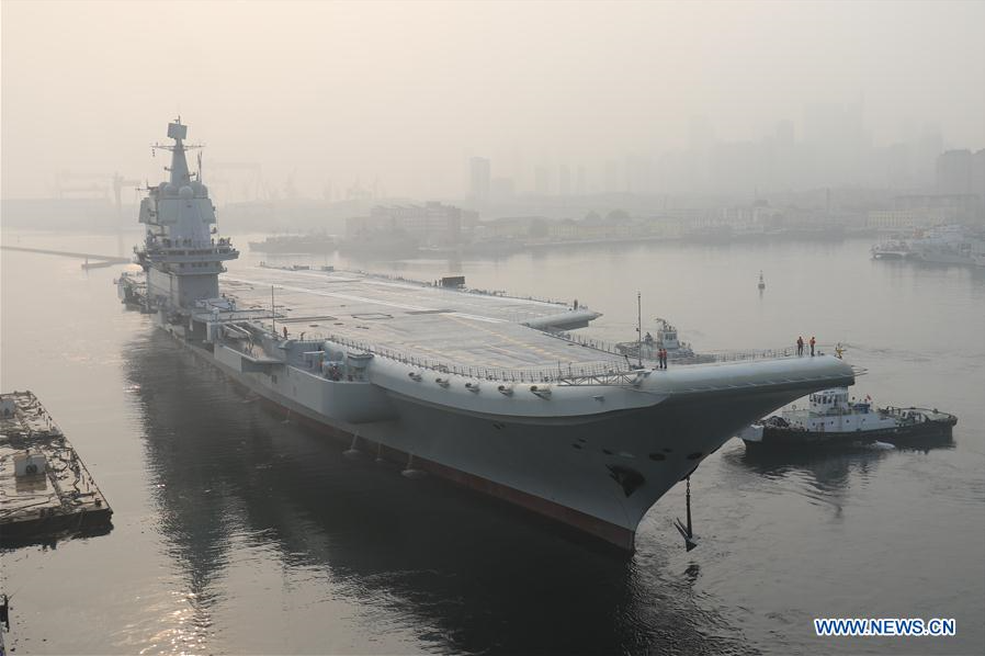 每日一词∣国产航母 domestically-built aircraft carrier