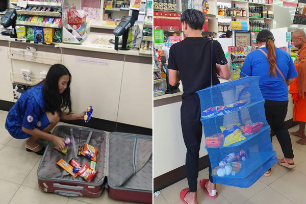 泰国禁用塑料袋后，购物变得更有创意