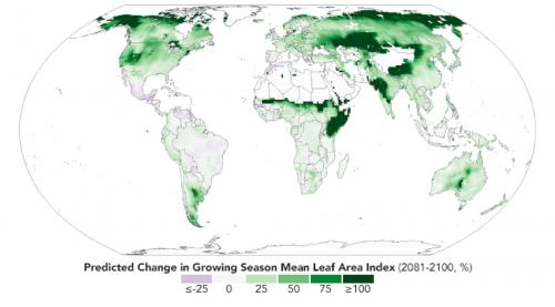 美国宇航局的新闻地图证实，地球正在变得更绿