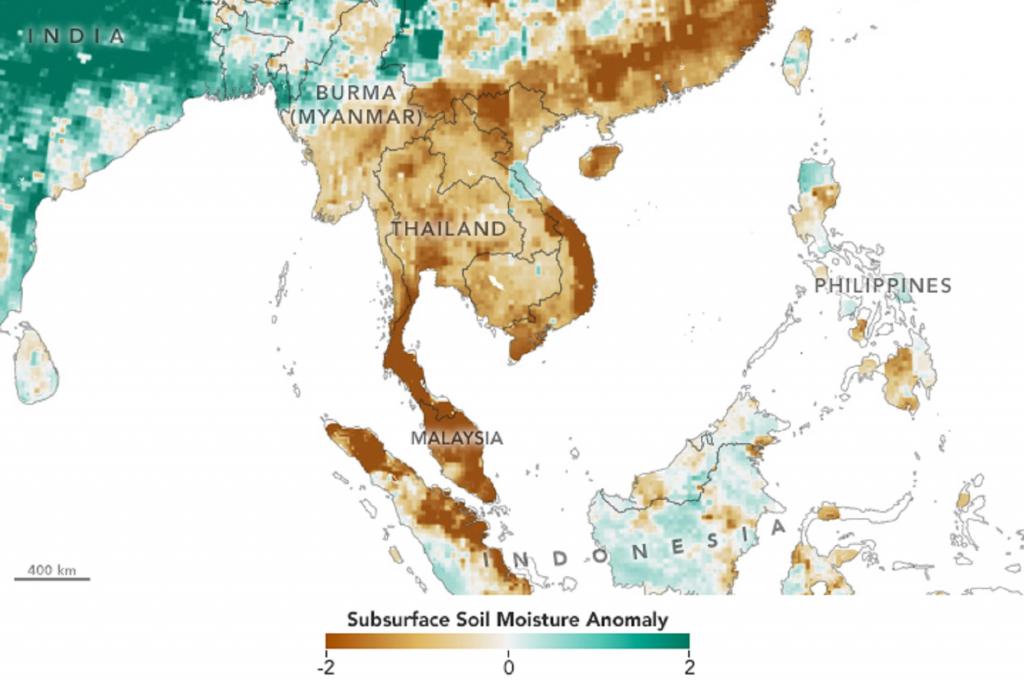 泰国遭遇几十年来最严重的干旱，供水枯竭