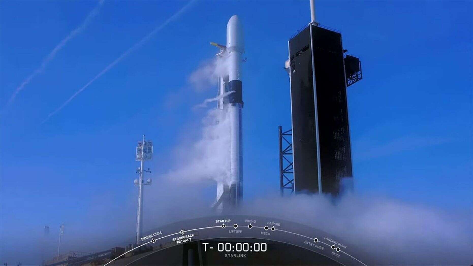 由于引擎故障，SpaceX放弃了运载60颗星链卫星的火箭发射