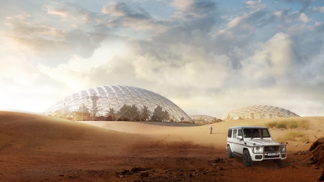 建筑师为迪拜郊外的沙漠设计了一座火星城市