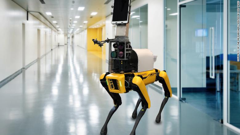 研究人员制造了一种狗型机器人护士，可以远程测量病人的生命体征
